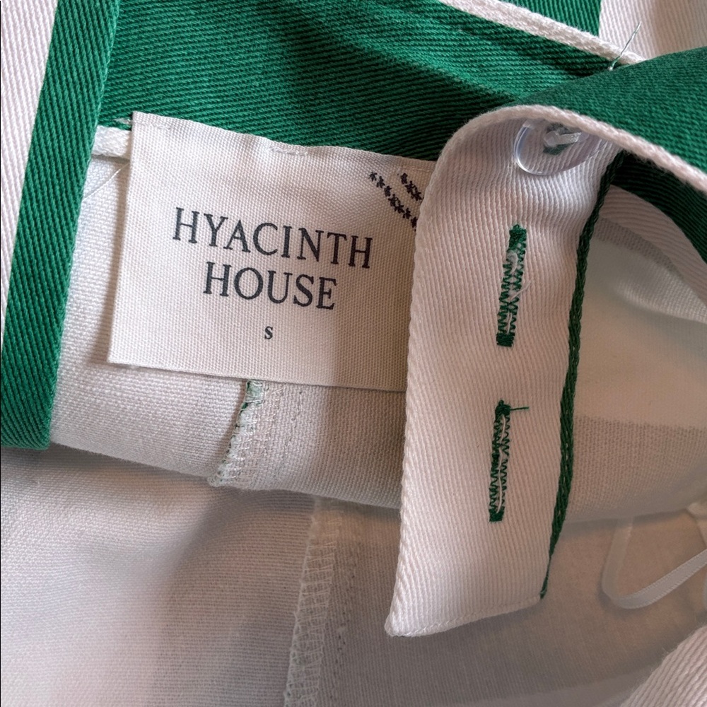 NWOT Hyacinth House Green & White Striped Hooper Denim Midi Dress Sz S - Picture 8 of 9
